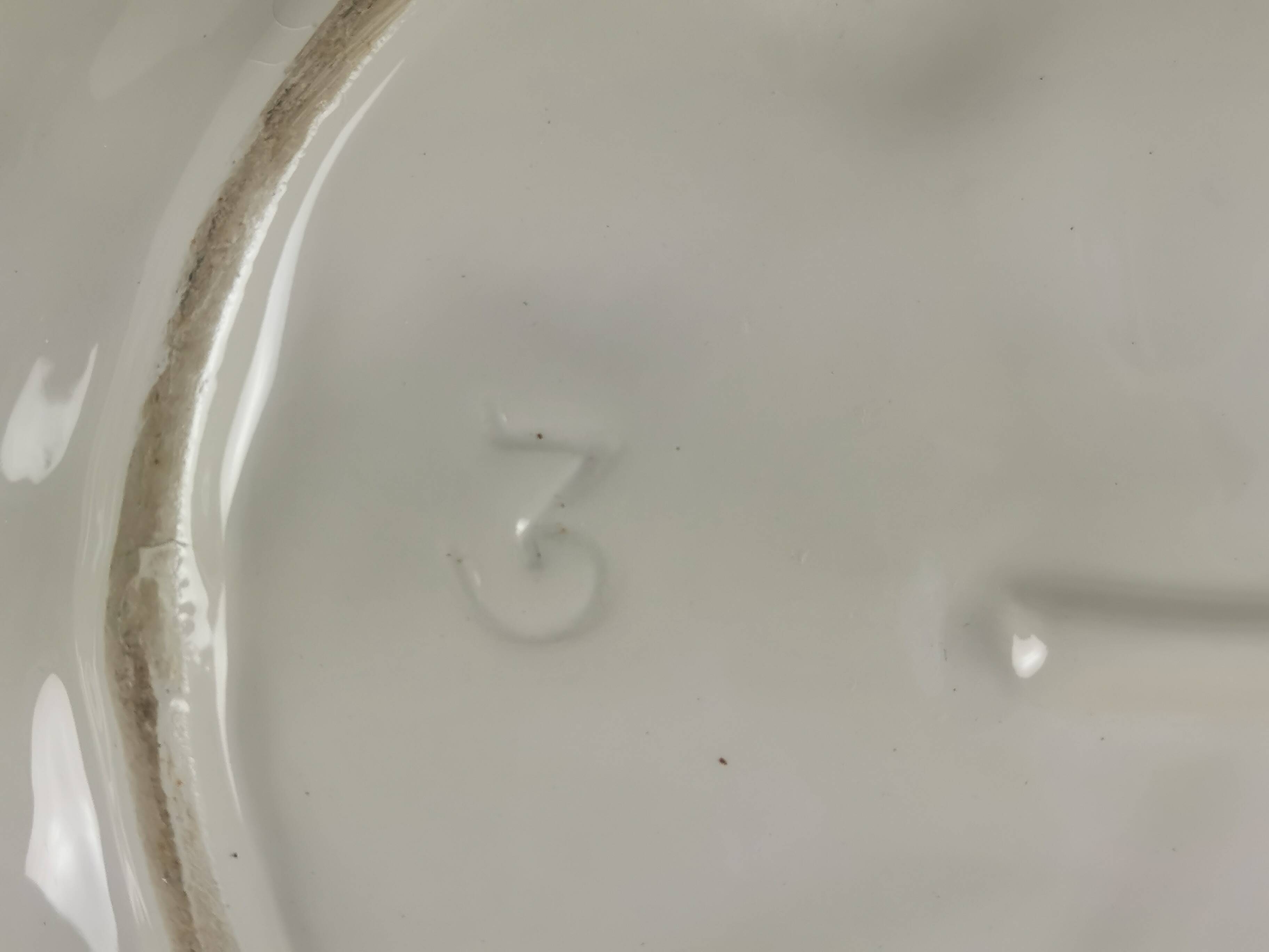 Large ancient dish “decor of chestnuts”