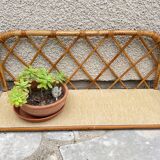 Vintage rattan wall shelf