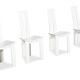 Set of 4 White leather by Pietro Costantini 1970 s lounge chairs