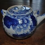 Old Chinese white and blue porcelain teapot