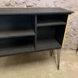 Vintage rattan and metal bar 1960