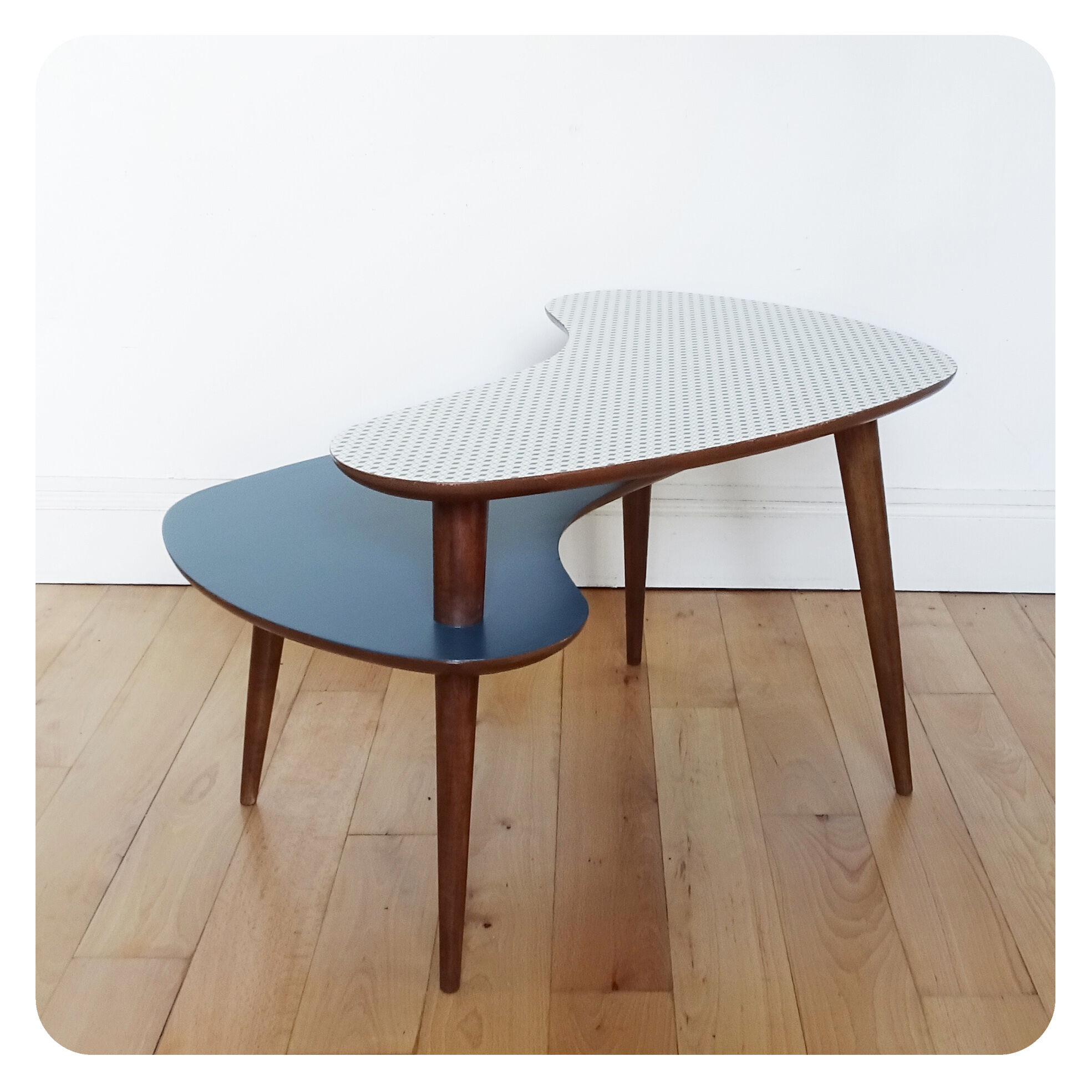 Table basse haricot vintage