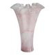 Vintage light pink baby vase mid-century in thick Murano glass, Italy, 2000s.