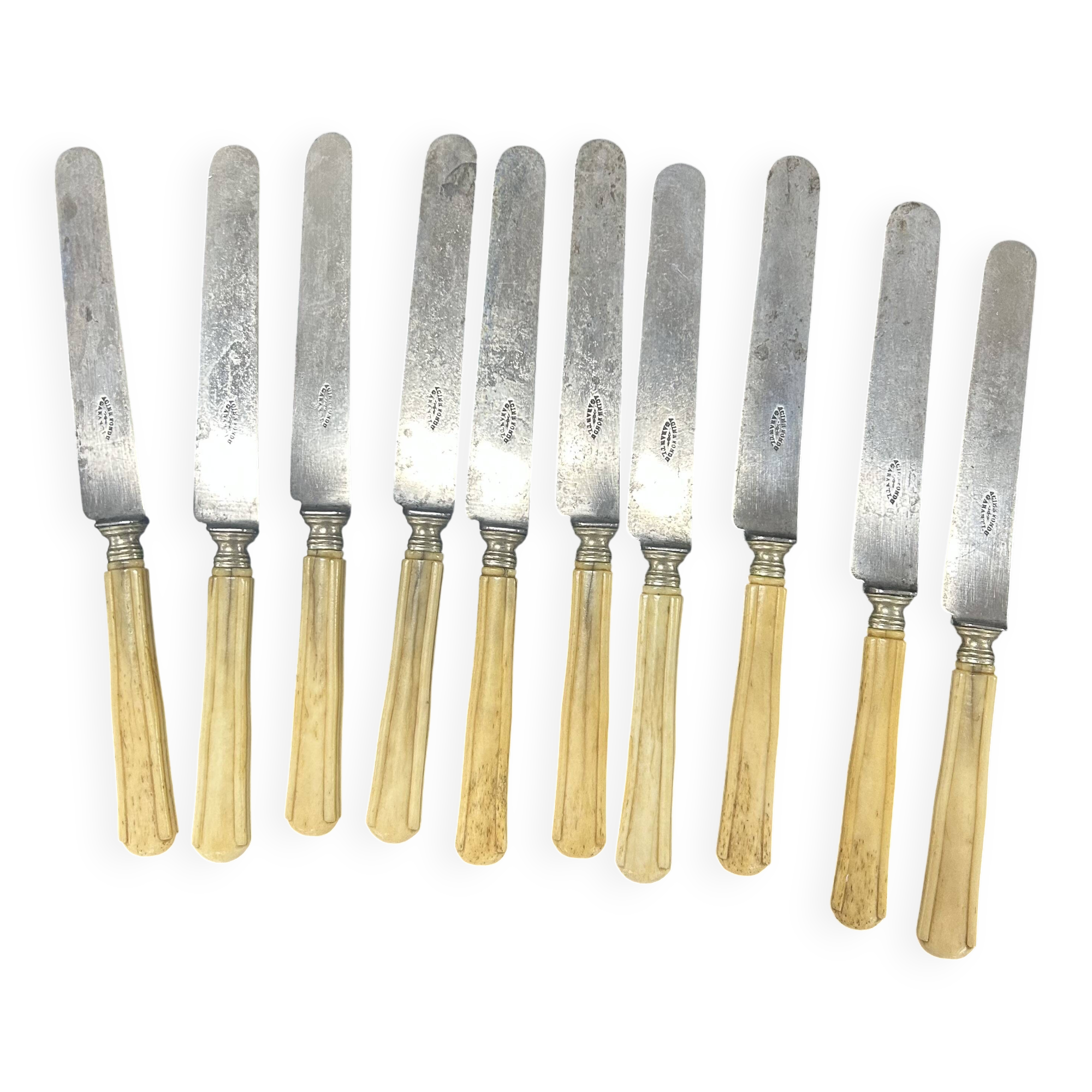 10 carved bone knife and steel blade