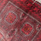 Tapis couloir baloutche afghan vintage 107 x 211 cm - tribal répétitif (1C1196)