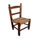 Chaise enfant campagnarde paillée