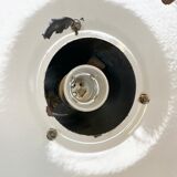 Midcentury grey enamel industrial ceiling lamp, 1950s