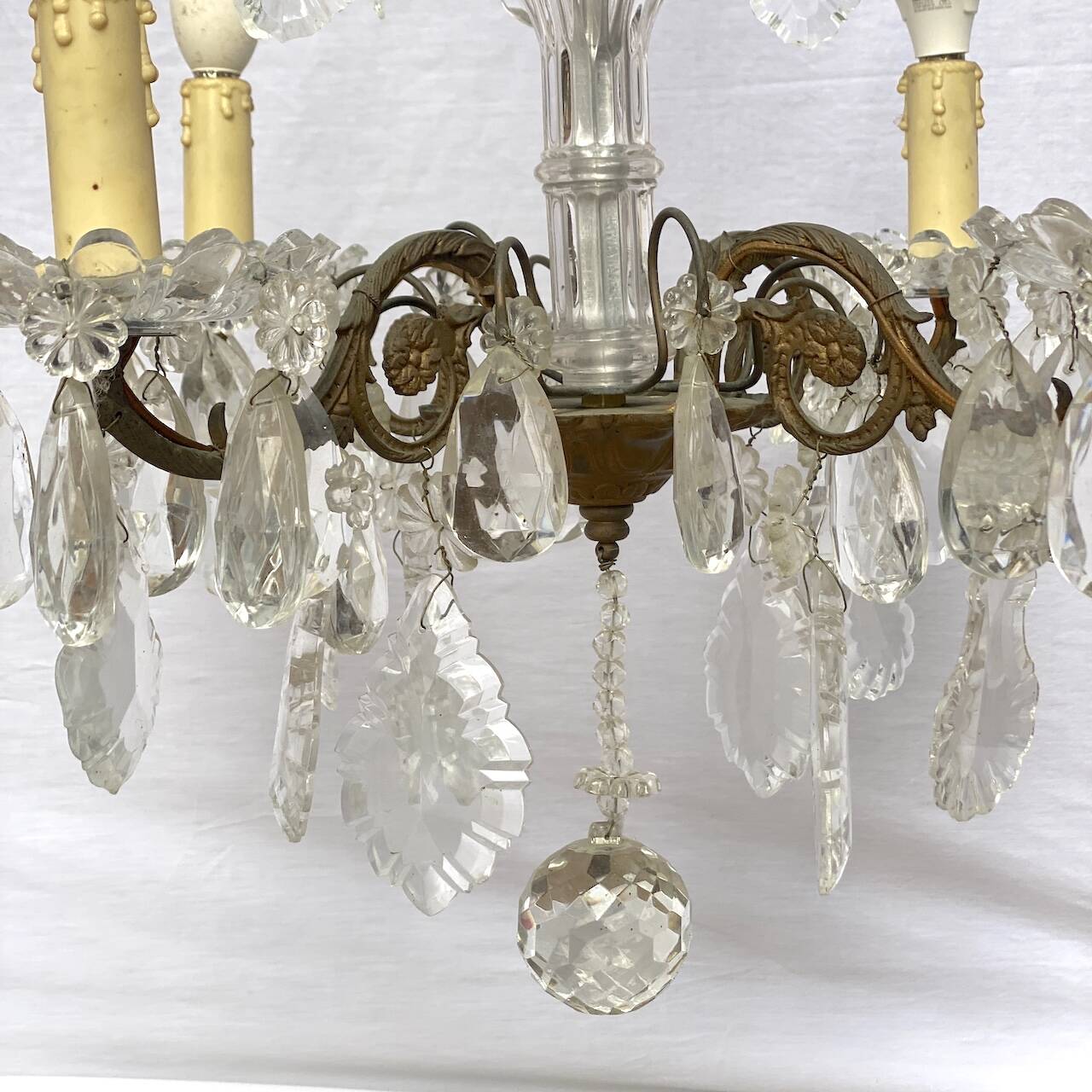 Lustre début XXème en cristal de bohème