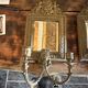 Pair of antique mirror candle holders in Louis XVI / Napoléon III style.