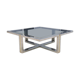 Vintage coffee table in brass and chrome, 1970