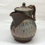 Belgian flamed salted stoneware teapot by Marcellus Aubry