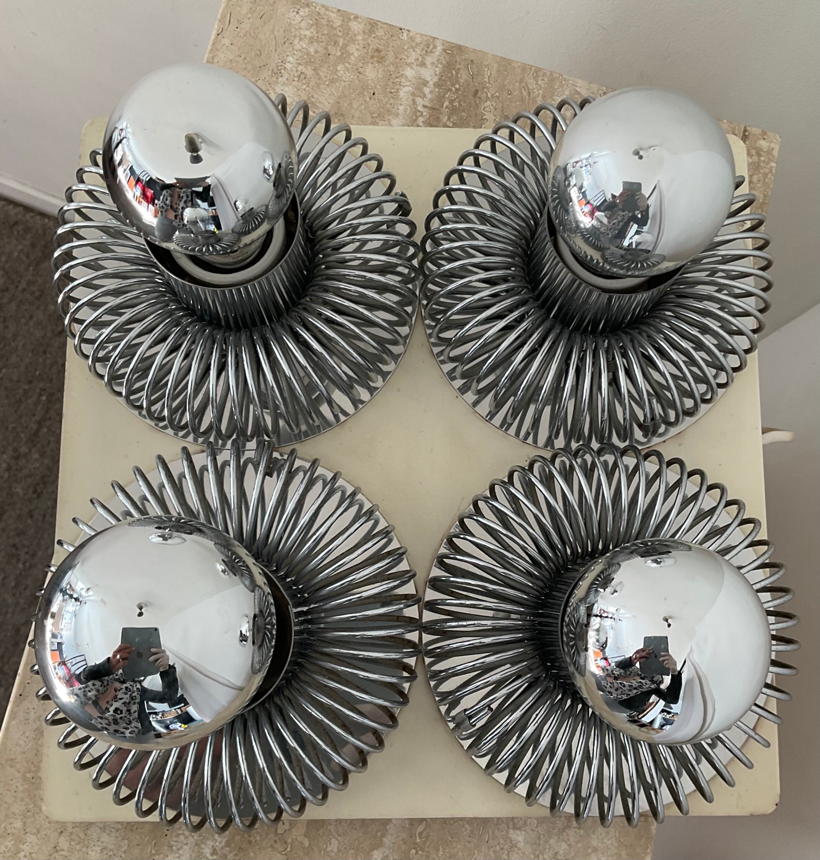 Wall lamp Spring Andréa Lazzari 60s