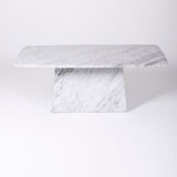 Rectangular marble coffee table