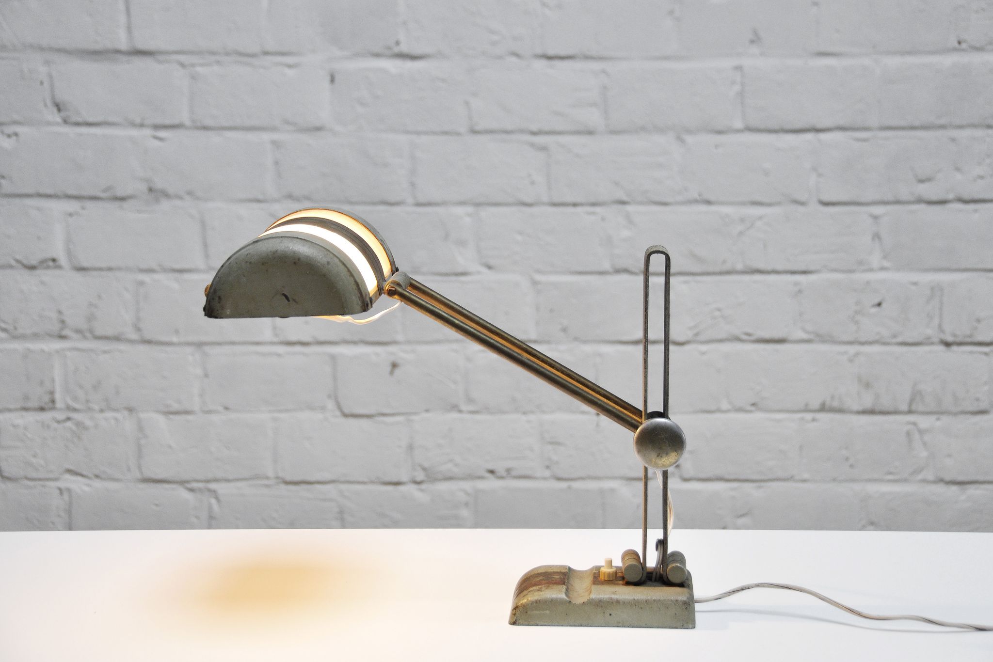 French art deco desk lamp in the style of rene koechlin, 1930s