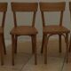 6 vintage Baumann wooden bistro chairs in their patina