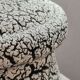 Table lamp in cracked ceramic black & white vintage 60s /70s