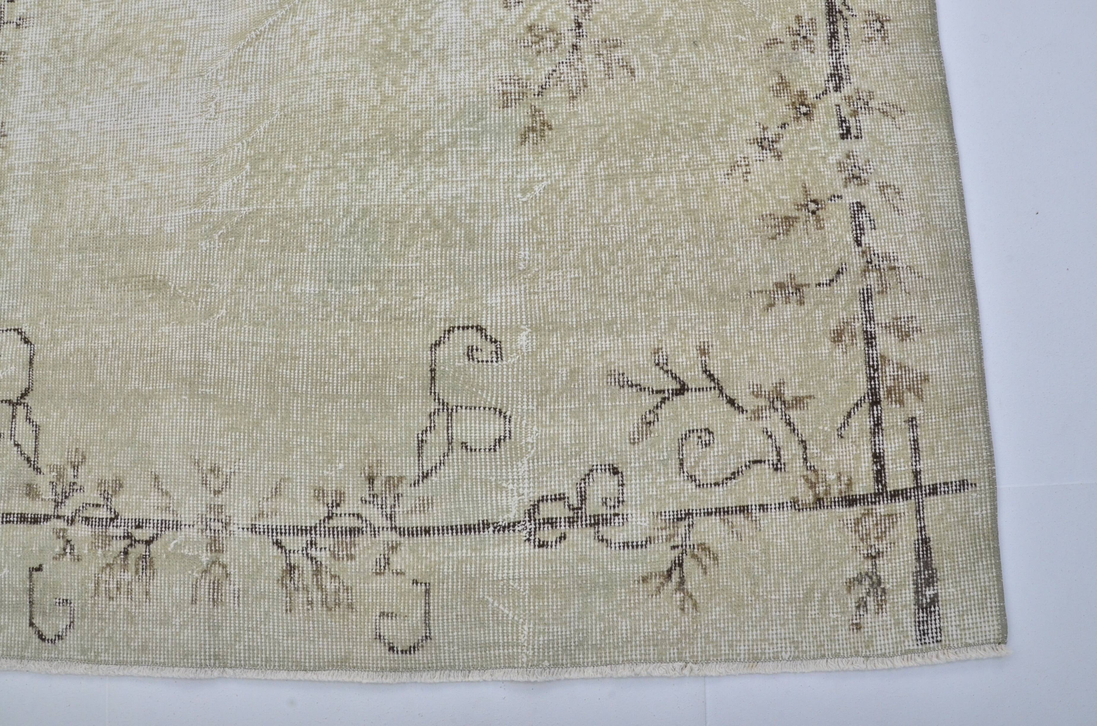 Turkish oushak vintage carpet sku 3158