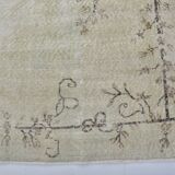 Turkish oushak vintage carpet sku 3158