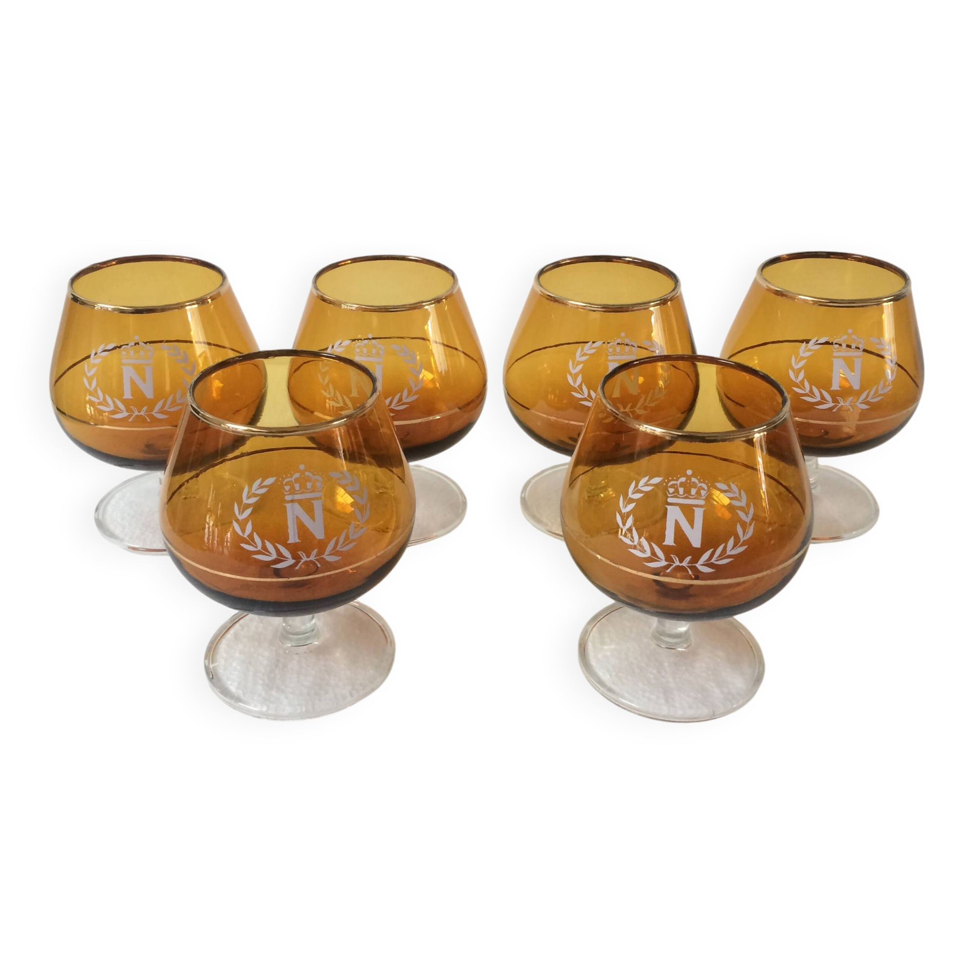 Series of 6 amber Napoleon errors