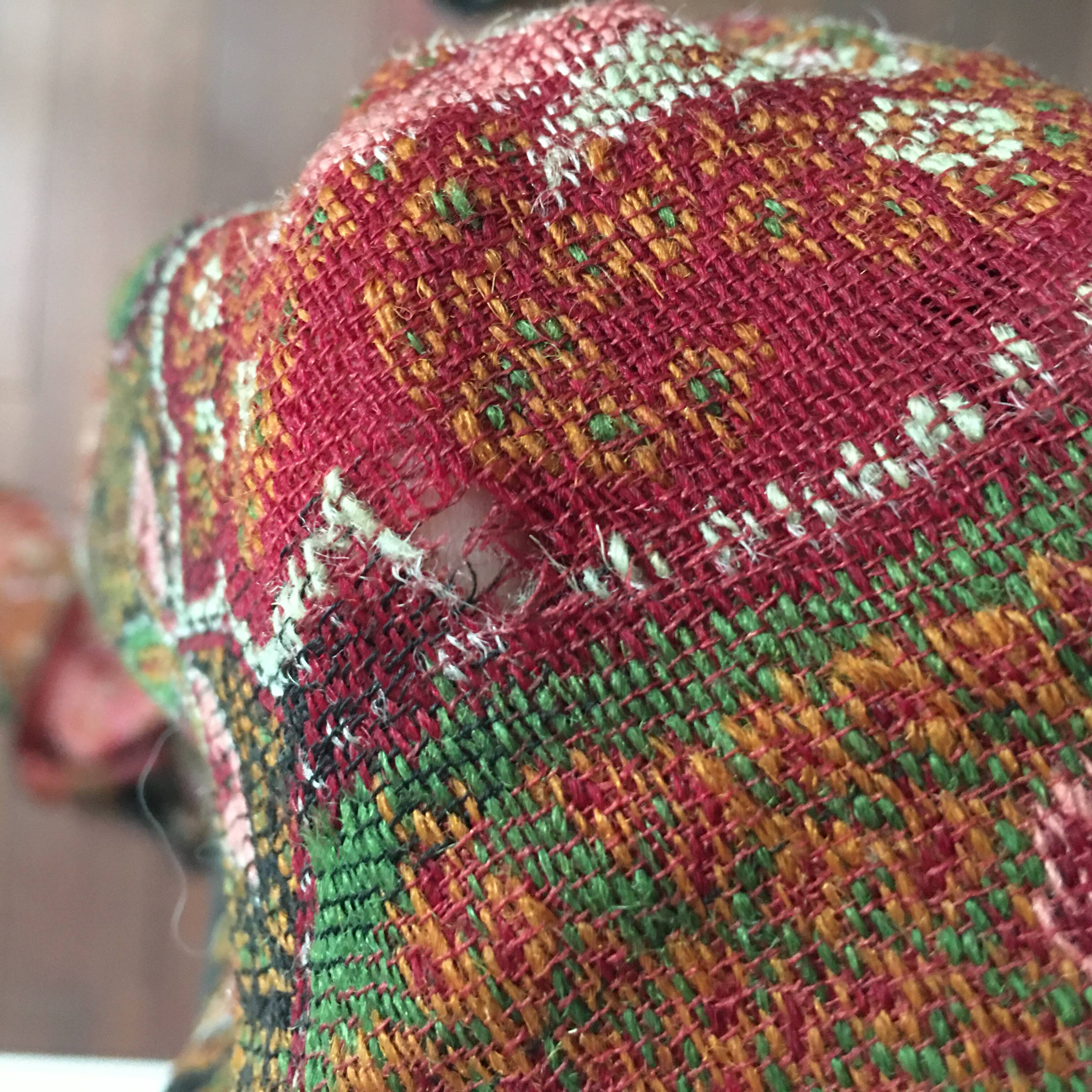 19th-century Alsatian Indian print in woven wool