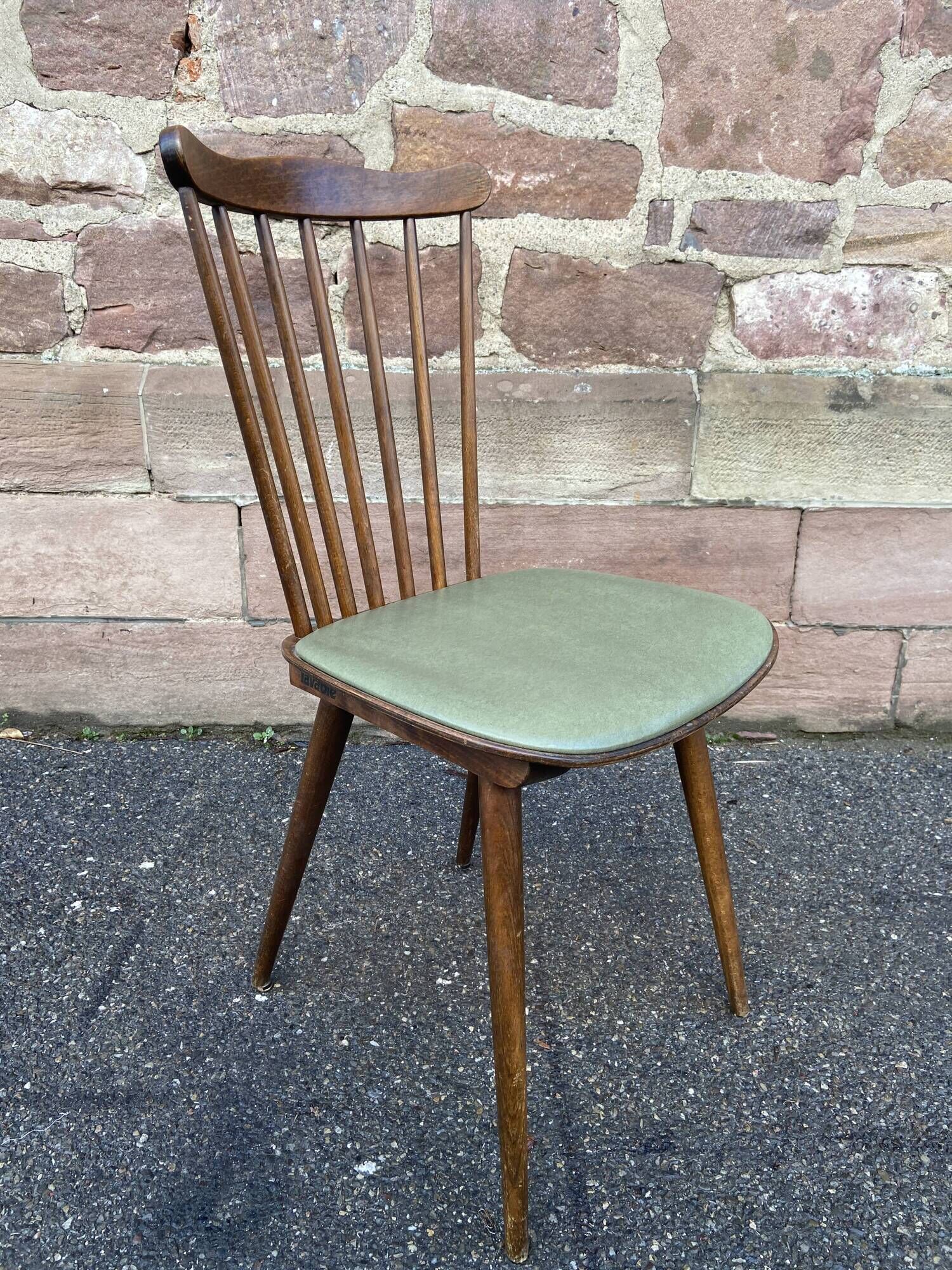 6 vintage chairs Baumann 1960 mid-century Scandinavian compass feet simi