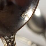 6 Art Nouveau silver-plated metal teaspoons