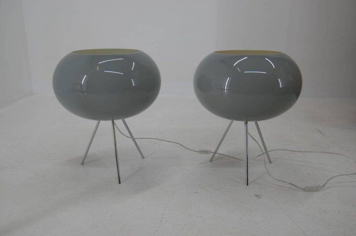 Modern Italian Glass and Steel Floor Lamp by Fontana Arte, 2010s
