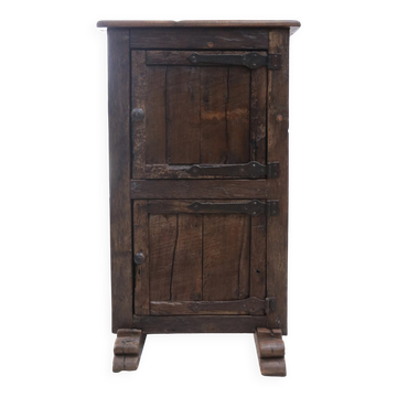 18th-century German primitive cabinet on sledge feet with forged hardware