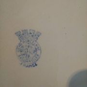 Old large half-porcelain dish Badonviller