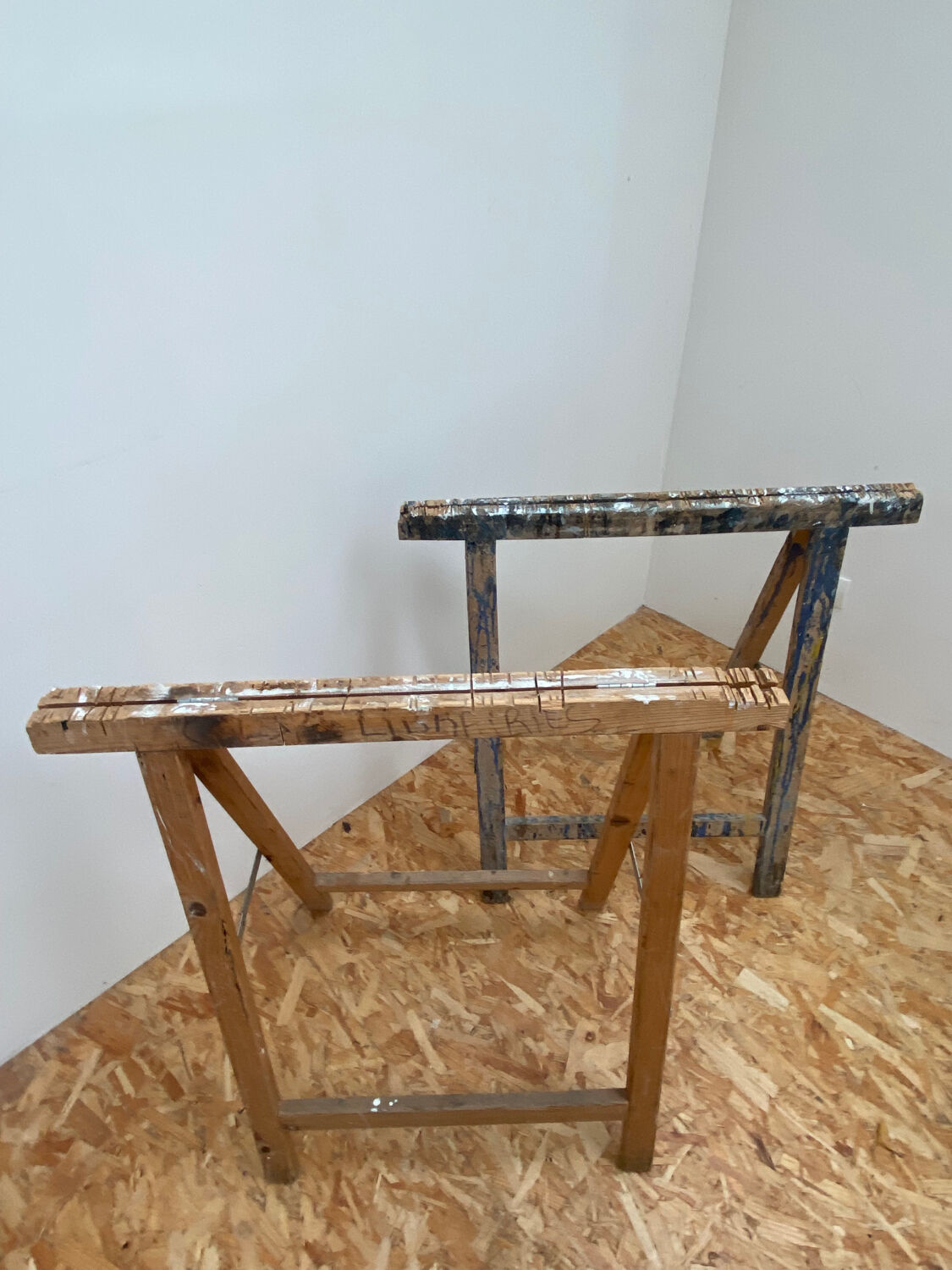 Pair of painter's trestles