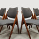 Vintage Scandinavian design dining chairs Olav Houg 1960