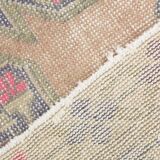 Turkish Cream Pink Oriental Vintage Rug, 121x208Cm