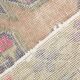Tapis oriental vintage turc crème et rose, 121 x 208 cm