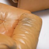 Stunning Coronado chairs in cognac leather by Afra & Tobia Scarpa - B&B Italia