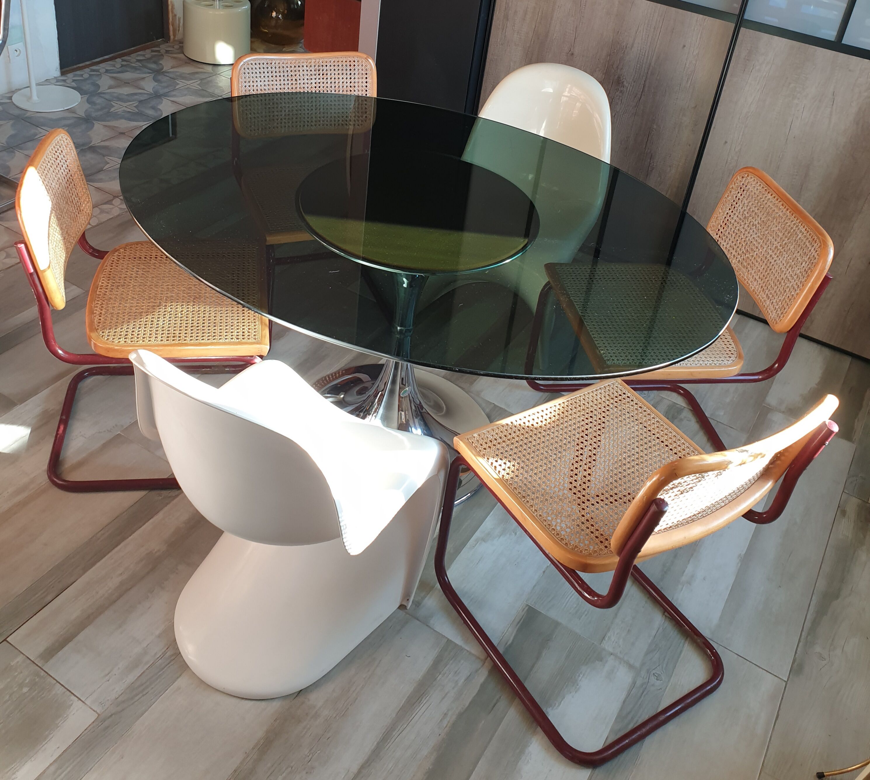 Oval table circa 1970