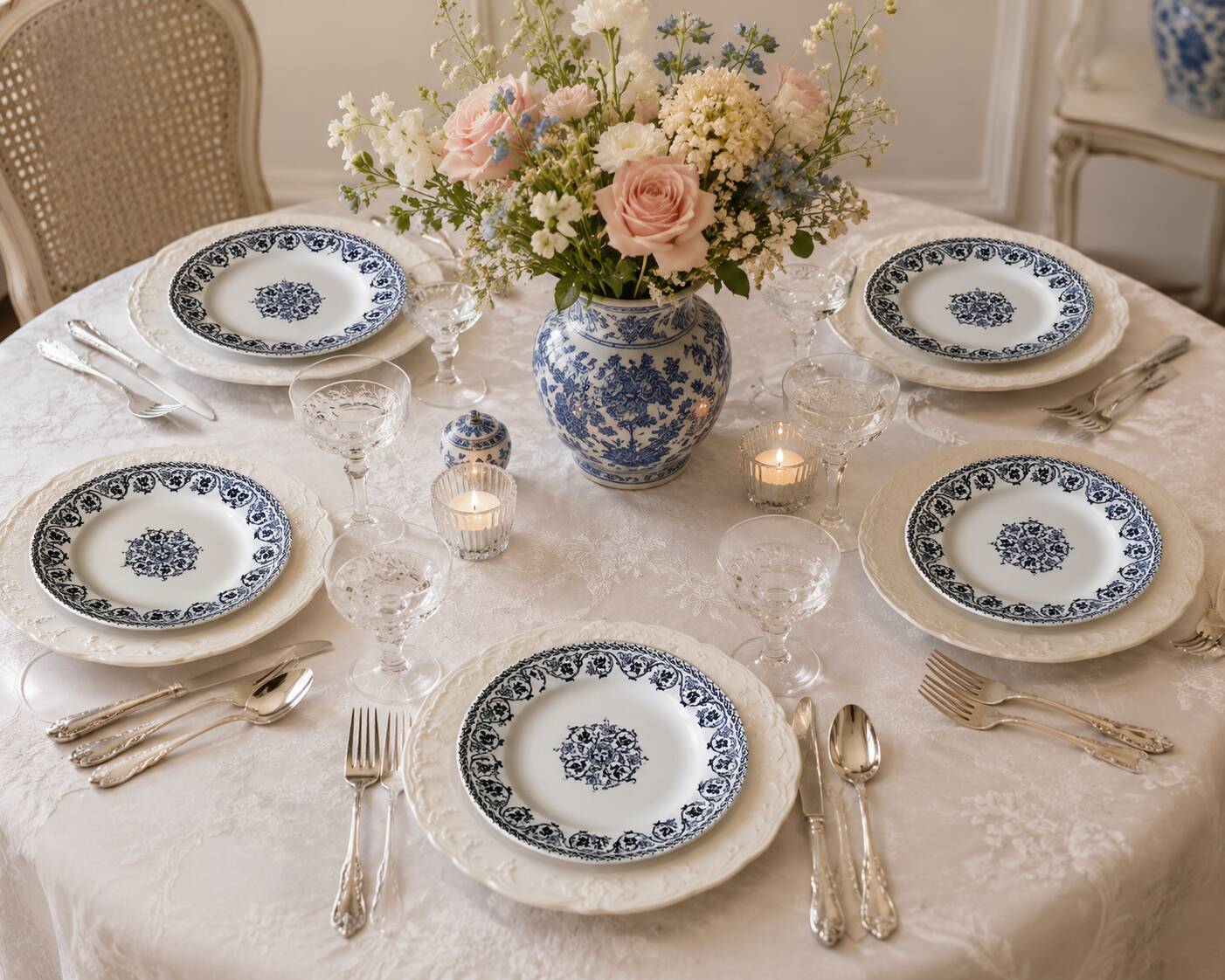 6 dessert plates Hautin-Boulenger and Co.