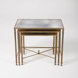 3 brass nesting tables