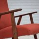 1970s, Danish highback armchair, furniture wool, teak wood, oak wood.