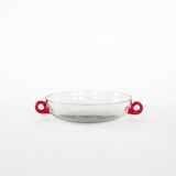 Glass bowl, Italian design, 1970s, made in Italy