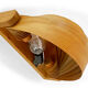 Pine veneer wall lamp/visor light by Translandia. Denmark 1960s