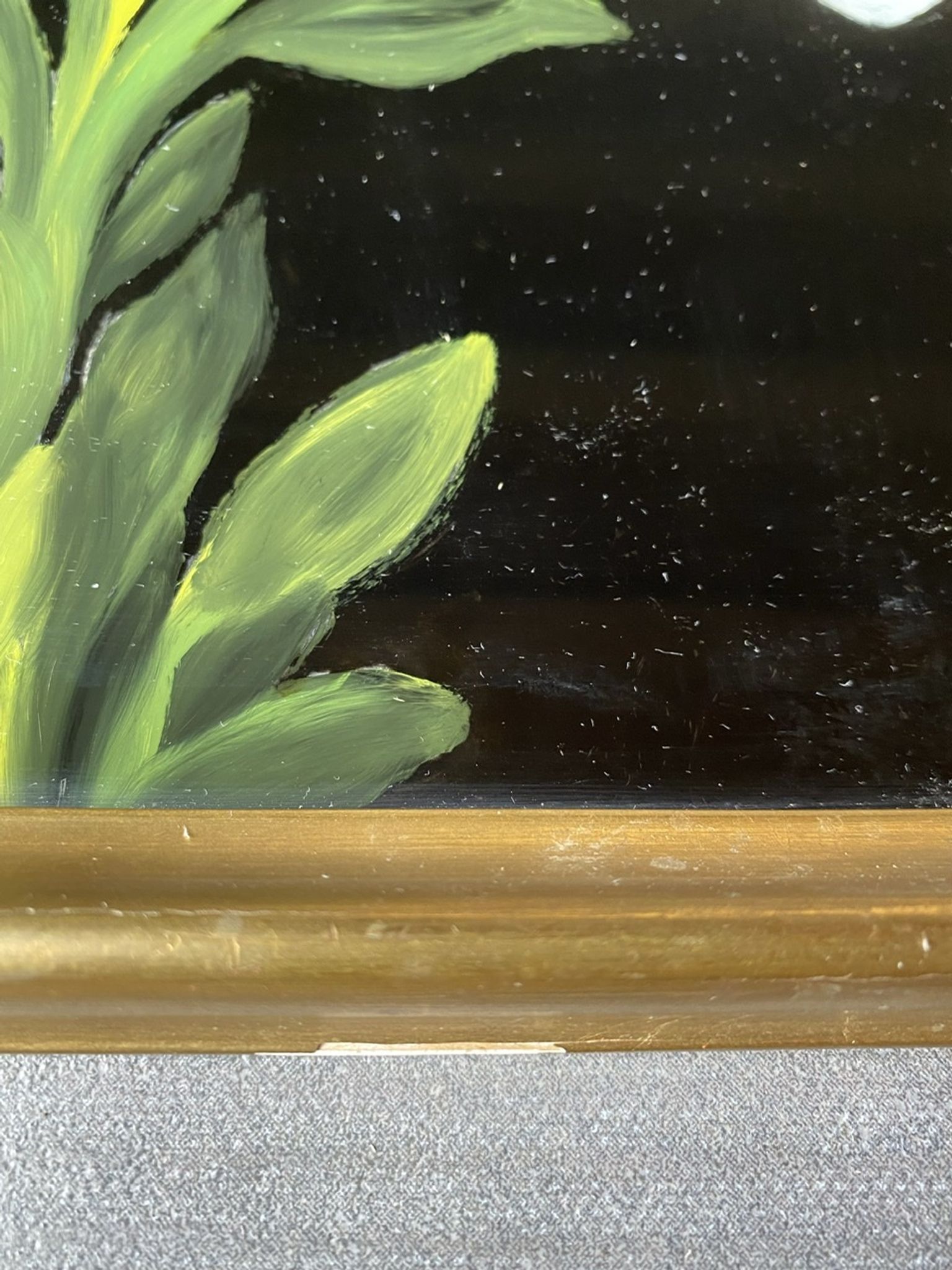Tableau ancien , nature morte aux tulipes XX siècle
