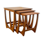 Teak trundle coffee table