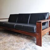 Vintage cubistic 3-seater sofa, 1970's