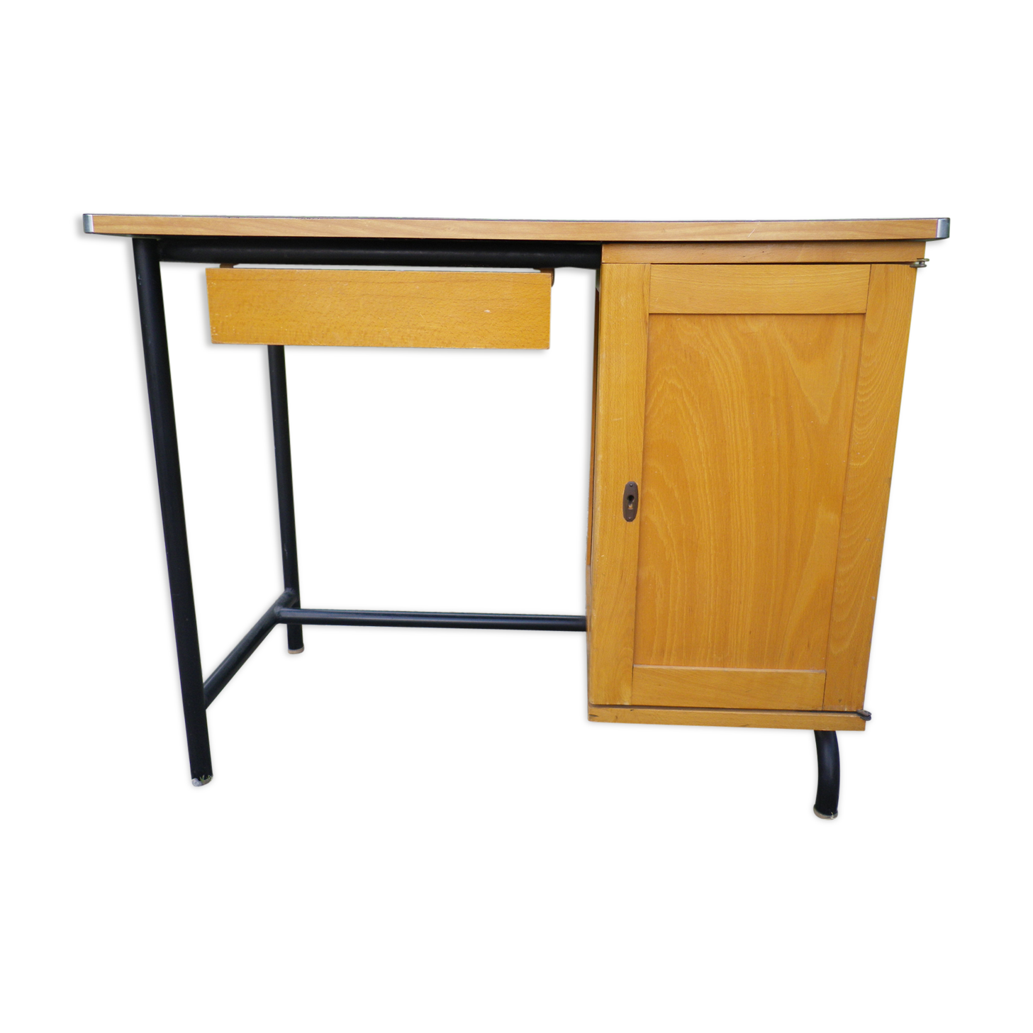 Desk wood and metal 50s