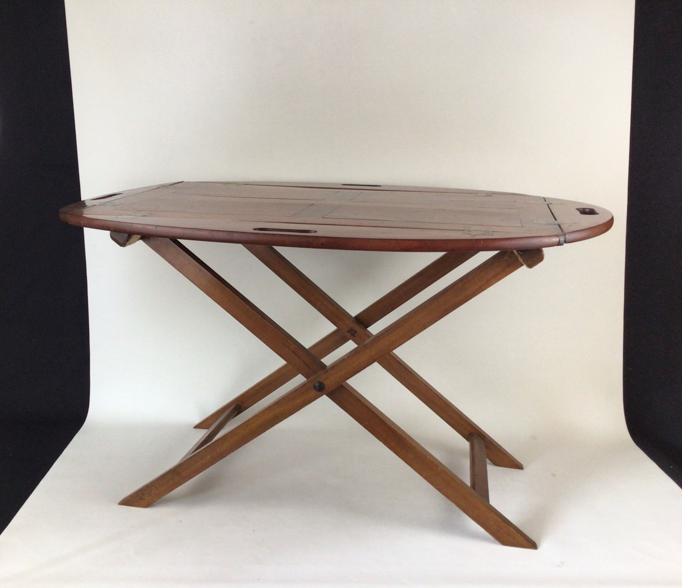 Marine coffee table mahogany "butler" top