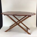 Marine coffee table mahogany "butler" top