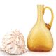 Biot amber bubbled glass carafe, 1970s