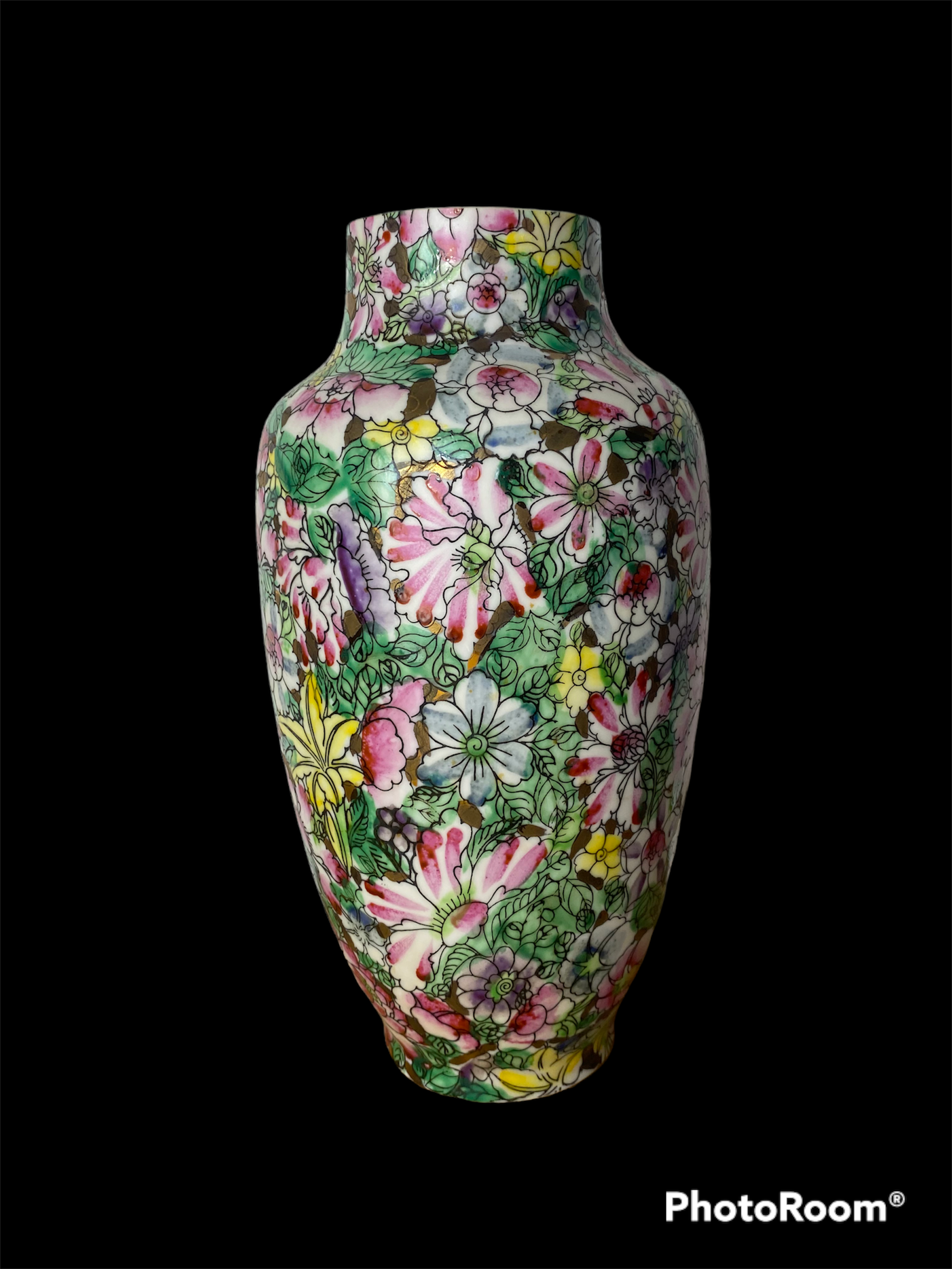 Vase thousand flowers China period Republic 1912-1950