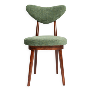 Chaise Heart Mid-Century - velours vert