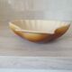 Brown and white ceramic shell bowl